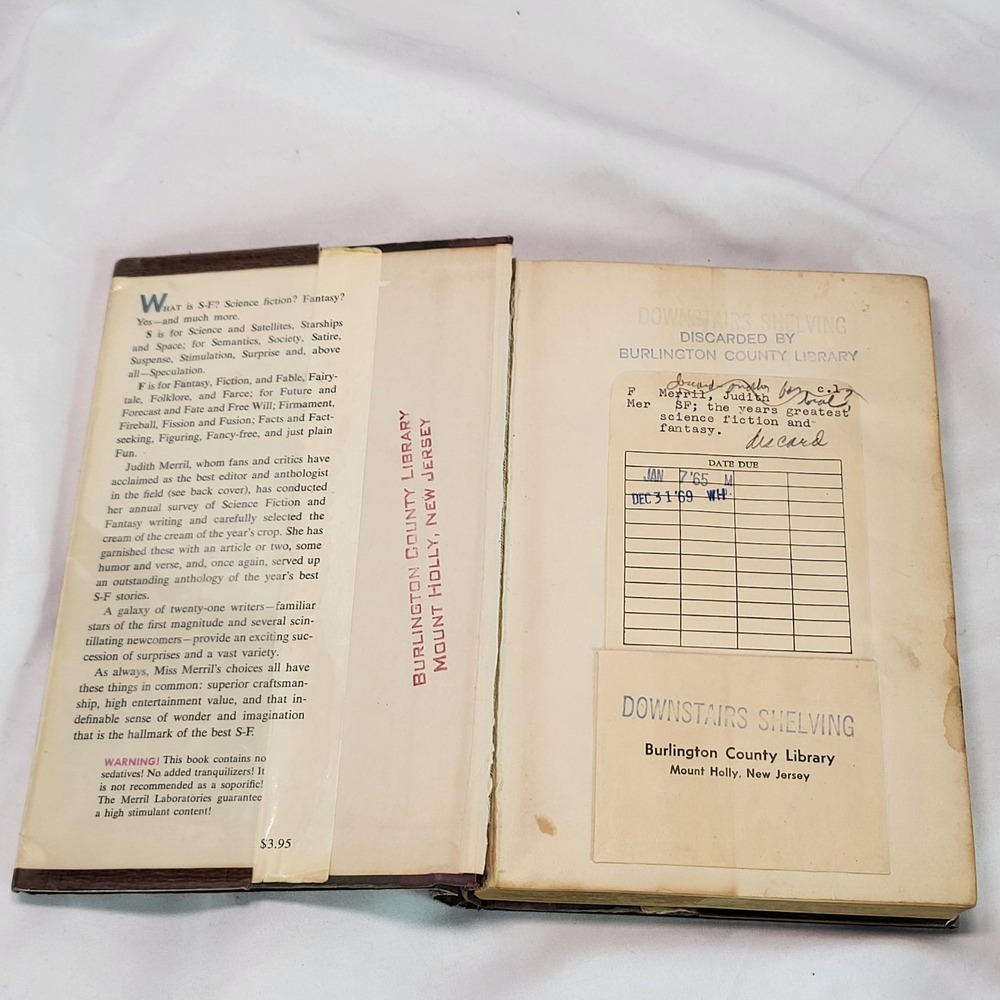Fifth Annual of The Year's Best SF Science Fiction 1960 HC DJ Ex Libris - Picture 2 of 14